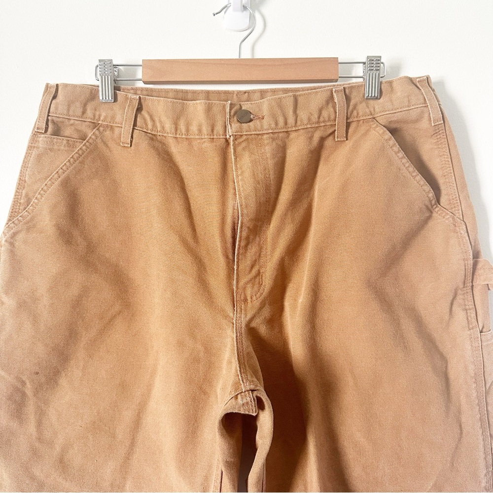 Carhartt Loose Fit Washed Duck Dungarees Utility Work Pant B11 Brown 38 x 30 - Picture 3 of 12
